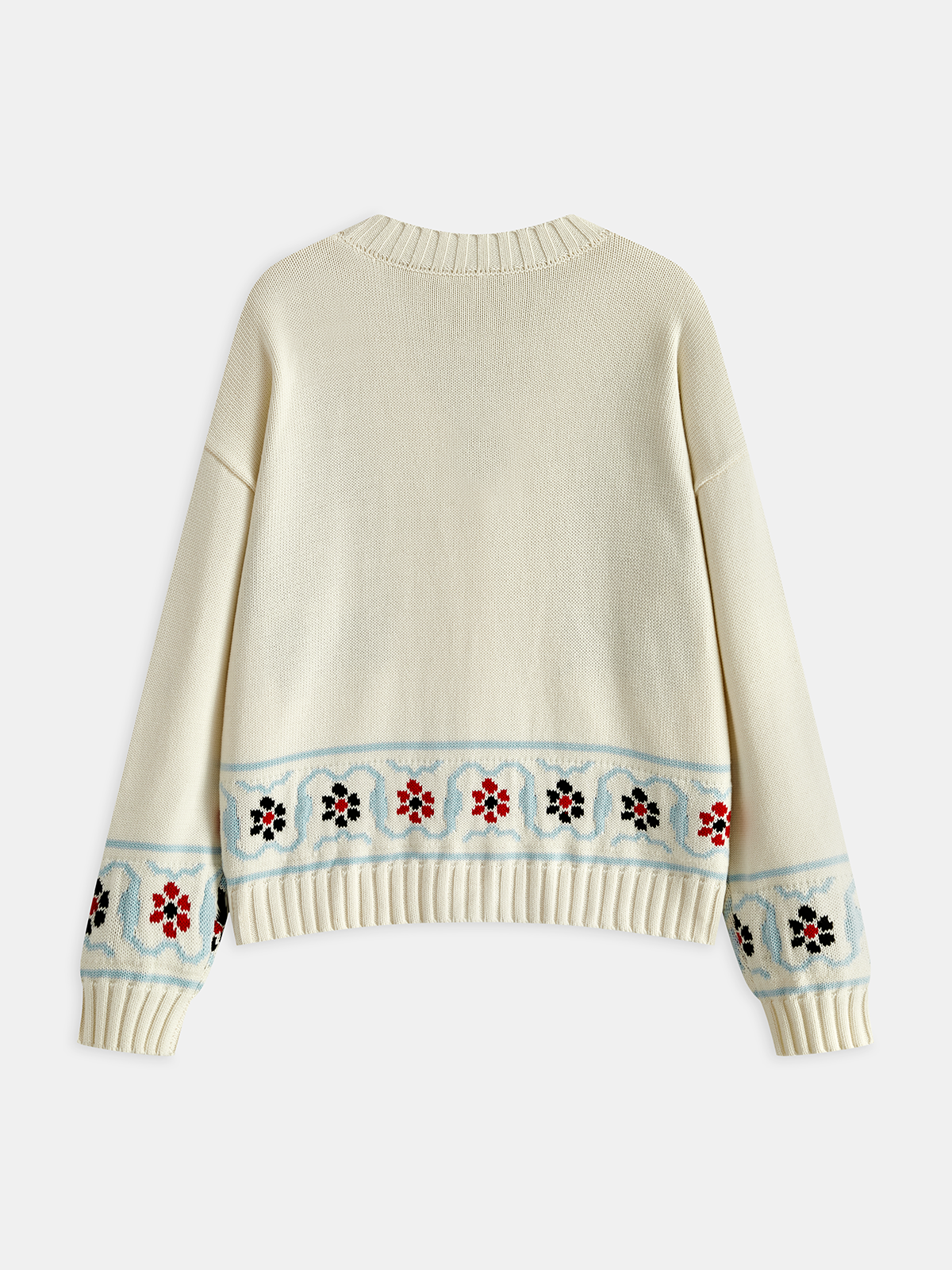 Horse Pattern Knit Cardigan