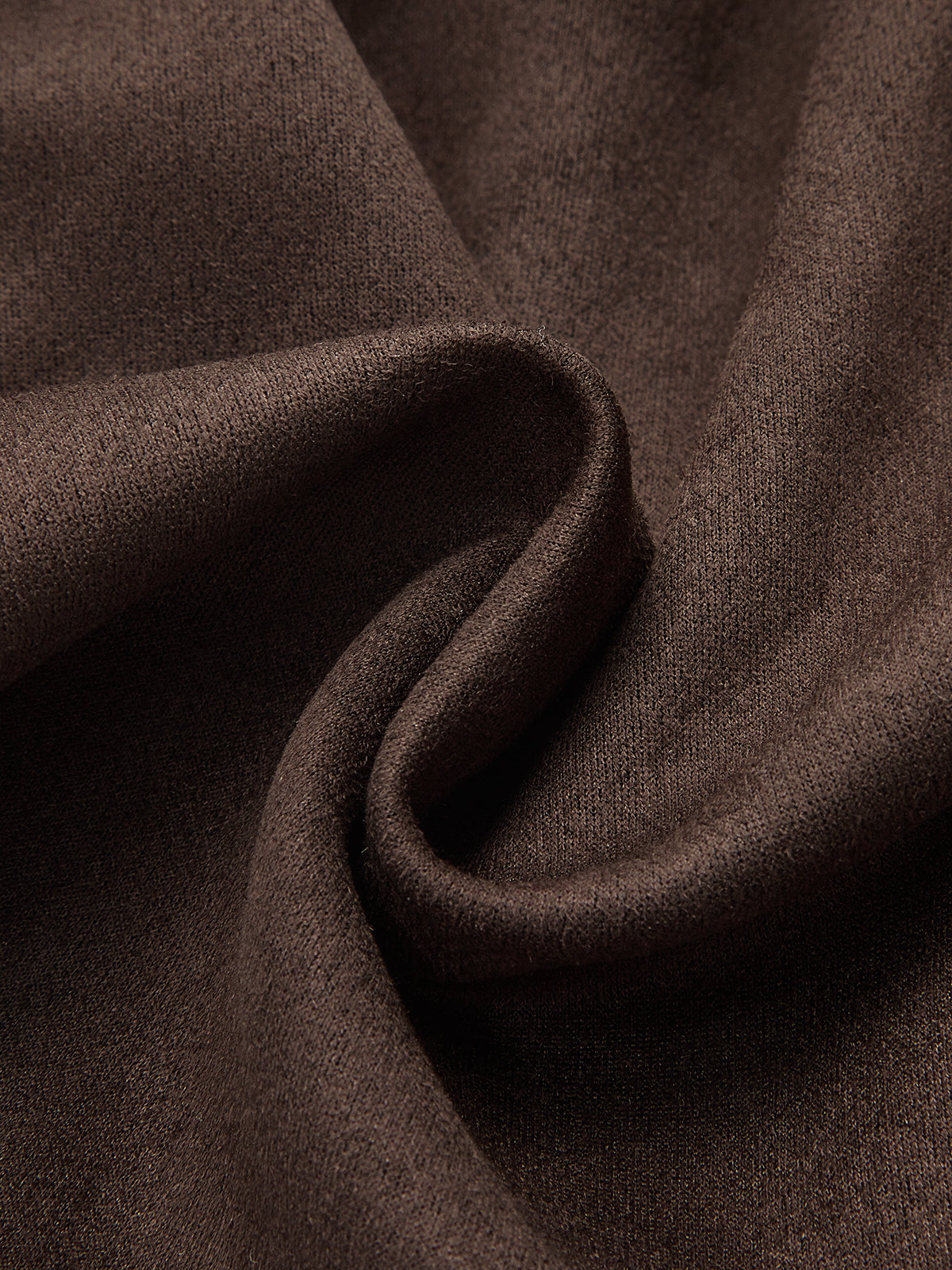 Suede Effect Belted Shawl Collar Jacket