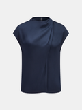 Satin-Top mit Flügelärmeln und Rückenausschnitt
