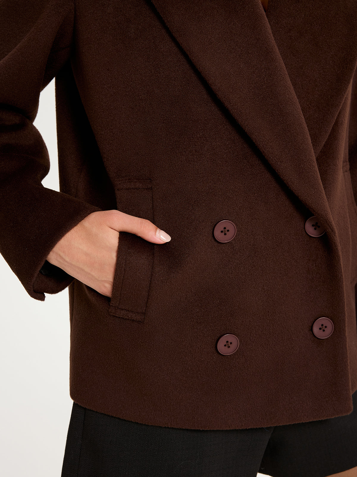 Double-Breasted Lapel Blazer