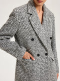 Zweireihiger Blazer aus Woll-Tweed-Mischung