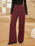Hose mit asymmetrischem Bund und geradem Bein