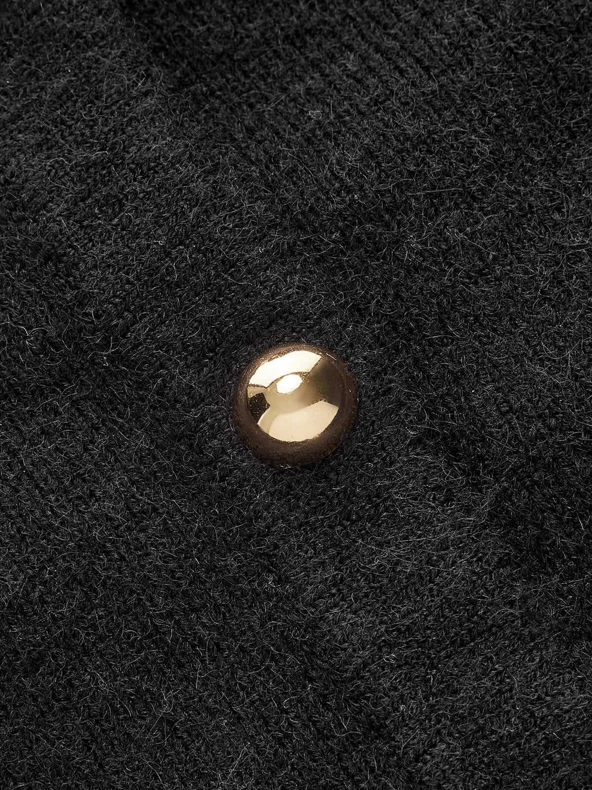 Bow Detail Metal Button Knit Cardigan