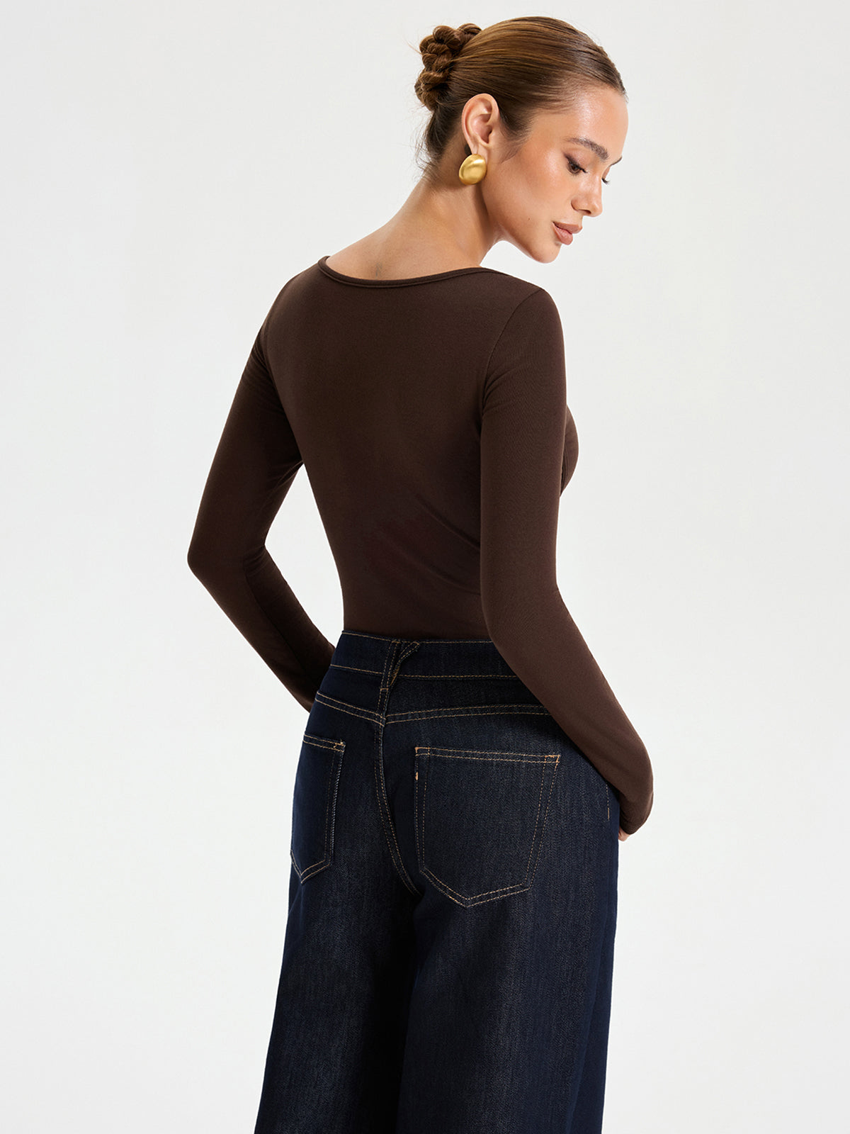 Bra-free Square Neck Bodysuit