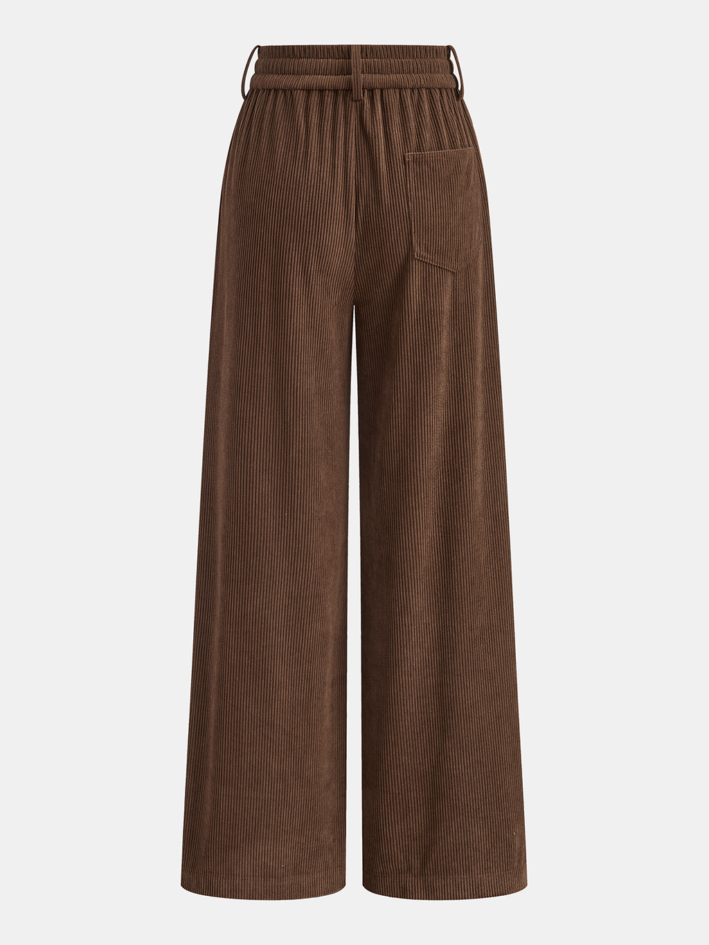Kordhose mit weitem Bein und Kordelzug, mittelhoher Bund