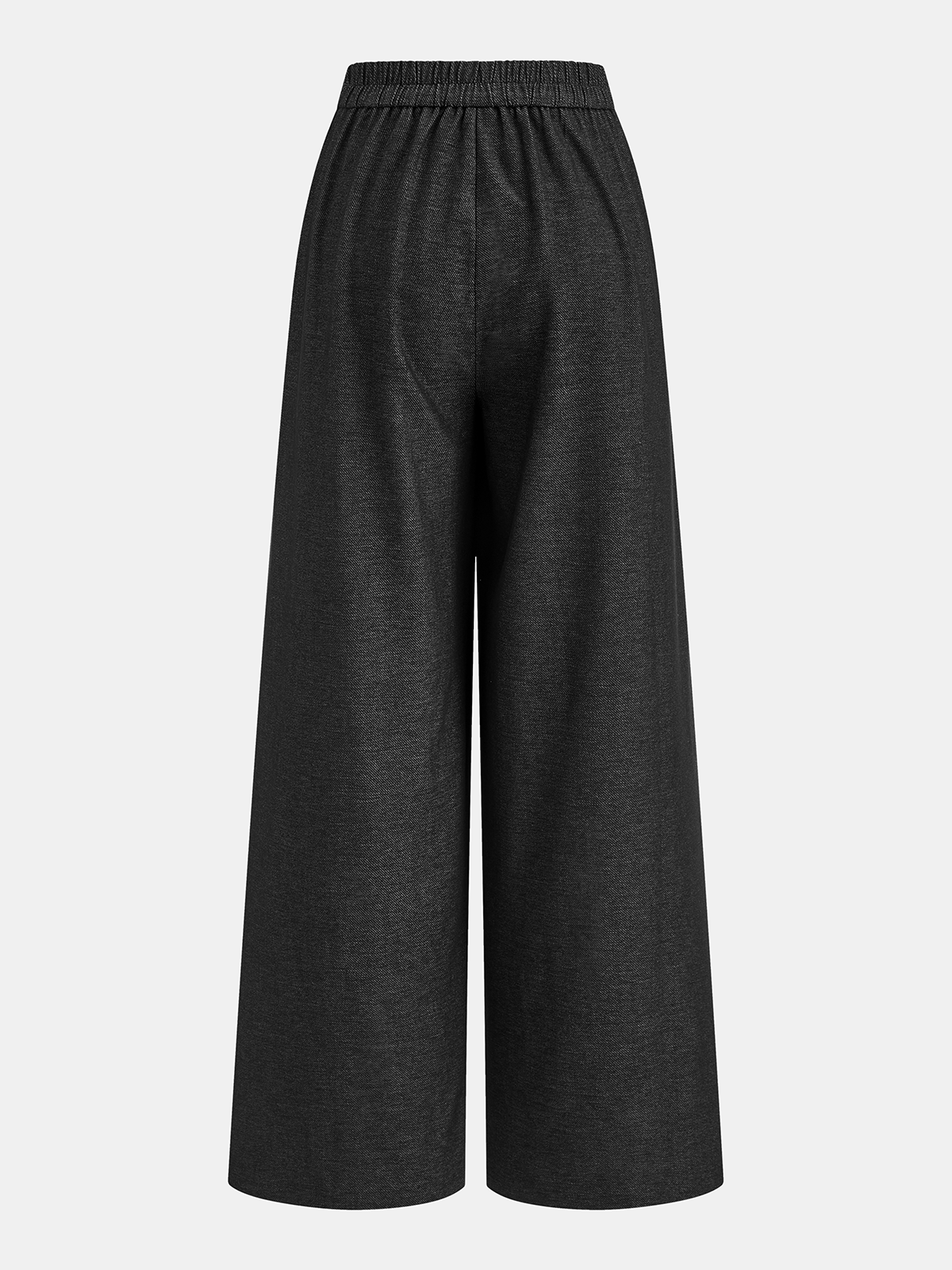 Hose mit elastischem Bund, hoher Taille und weitem Bein