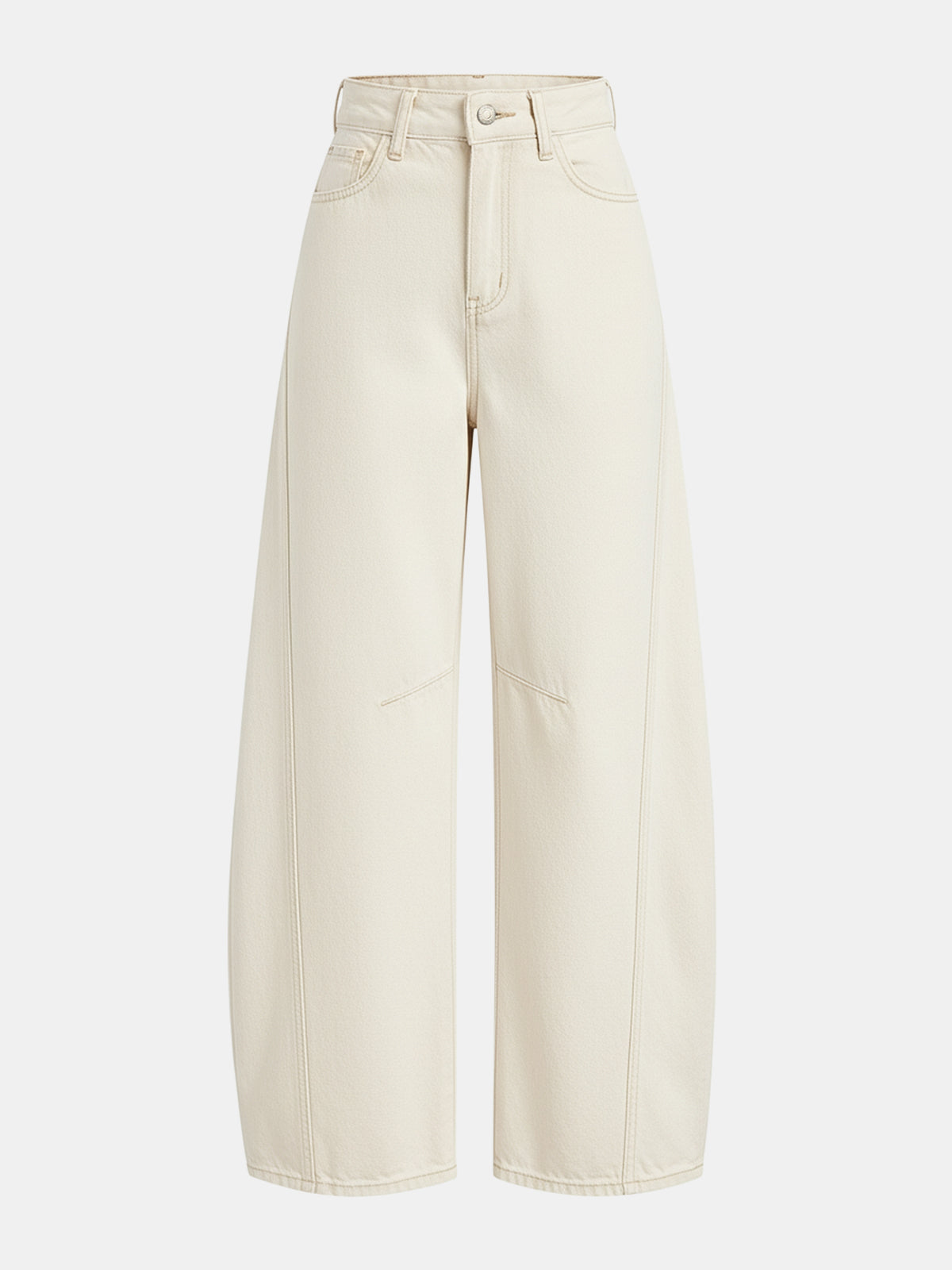 Jean en denim à jambes incurvées 