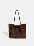 Sac fourre-tout à cordon effet daim