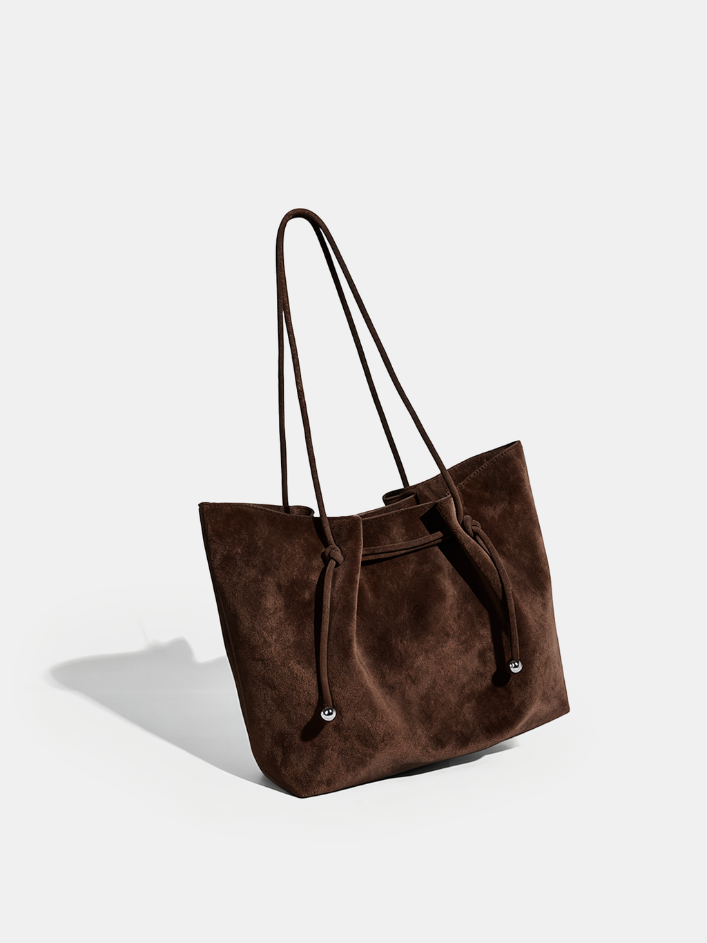 Sac fourre-tout à cordon effet daim