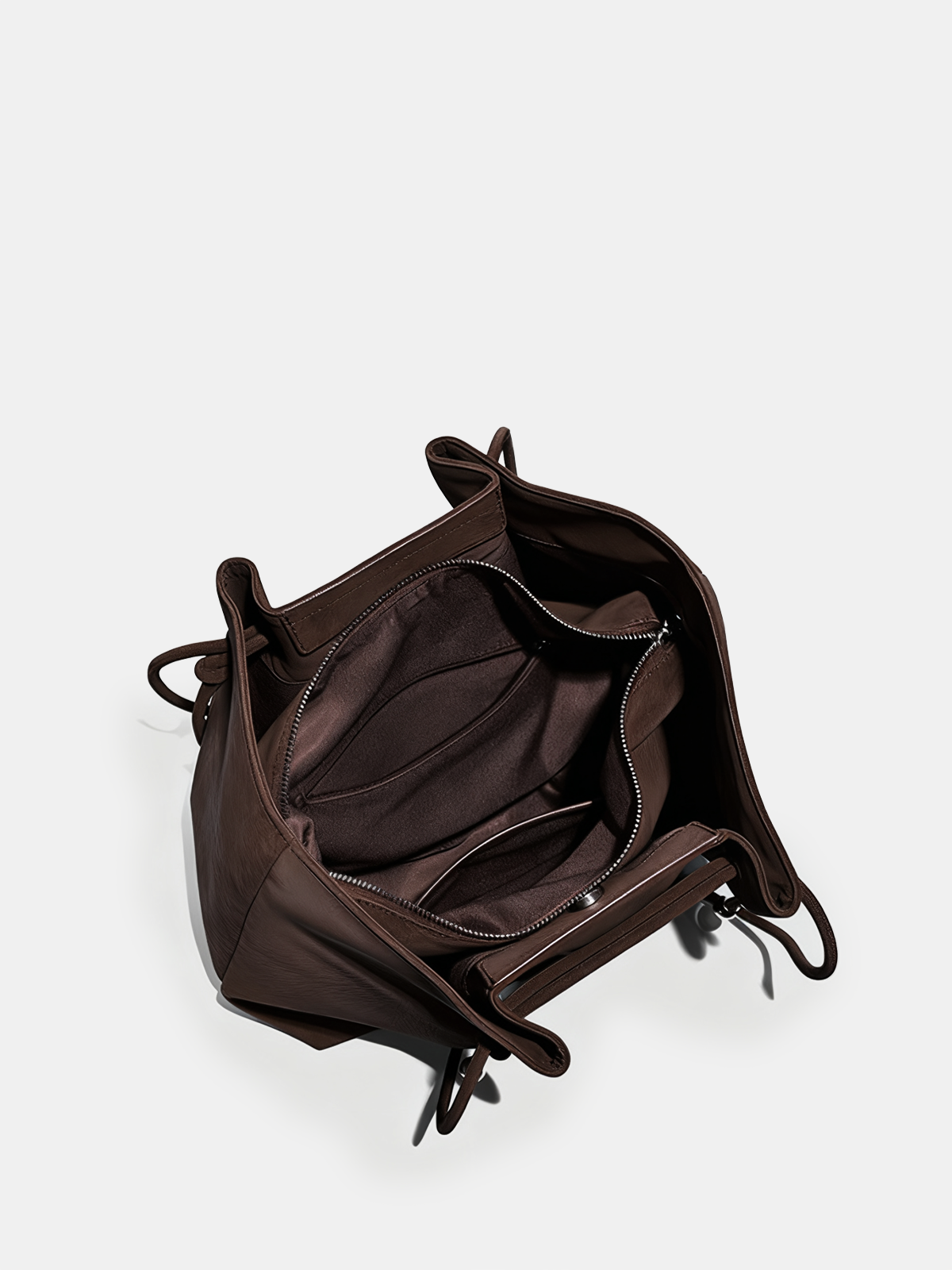 Sac fourre-tout à cordon effet daim
