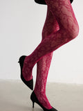 Florale Spitzenstrumpfhose