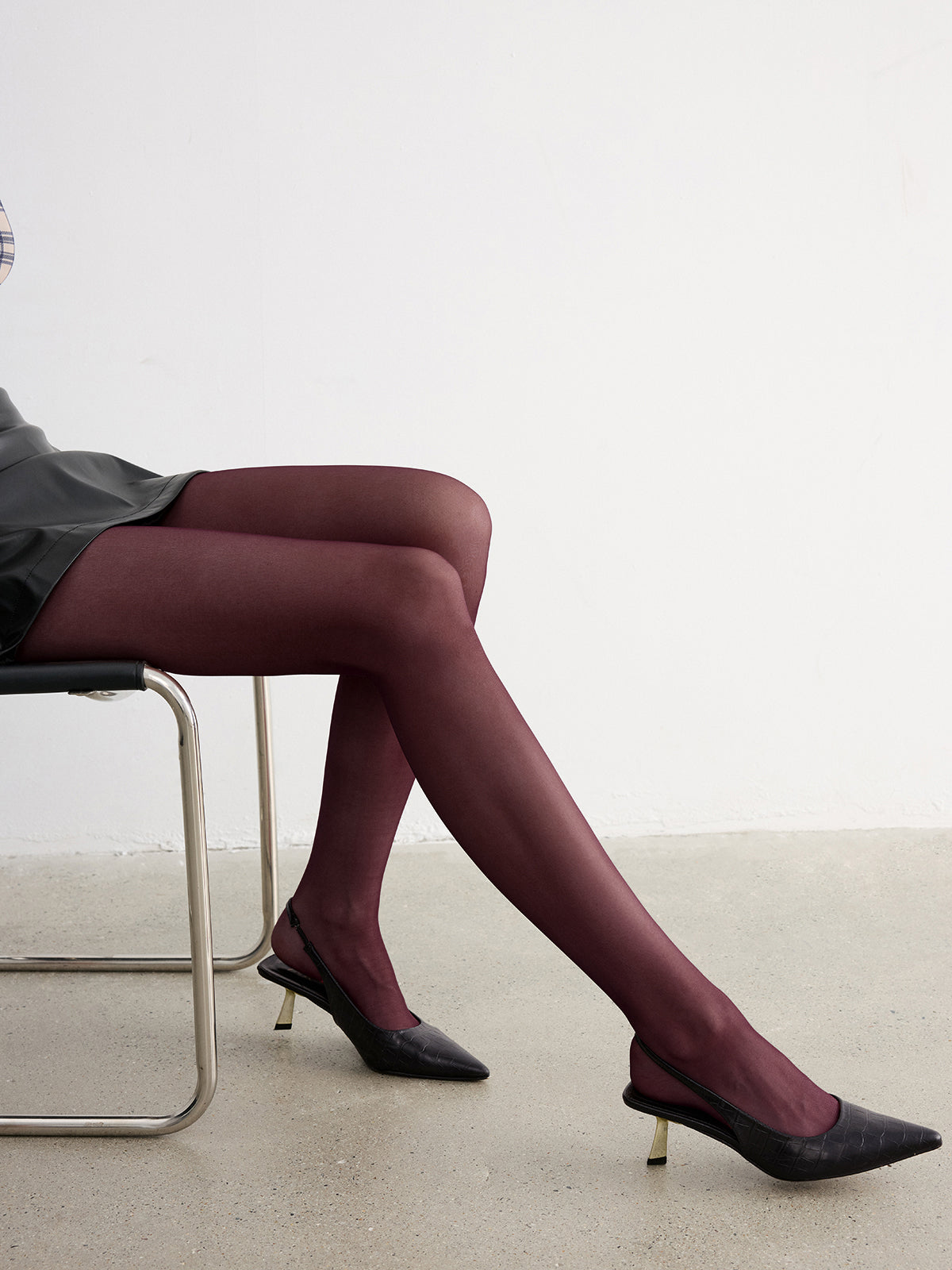 Sichtbare, transparente Strumpfhose 