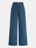 Jeans mit mittelhohem Bund und weitem Bein