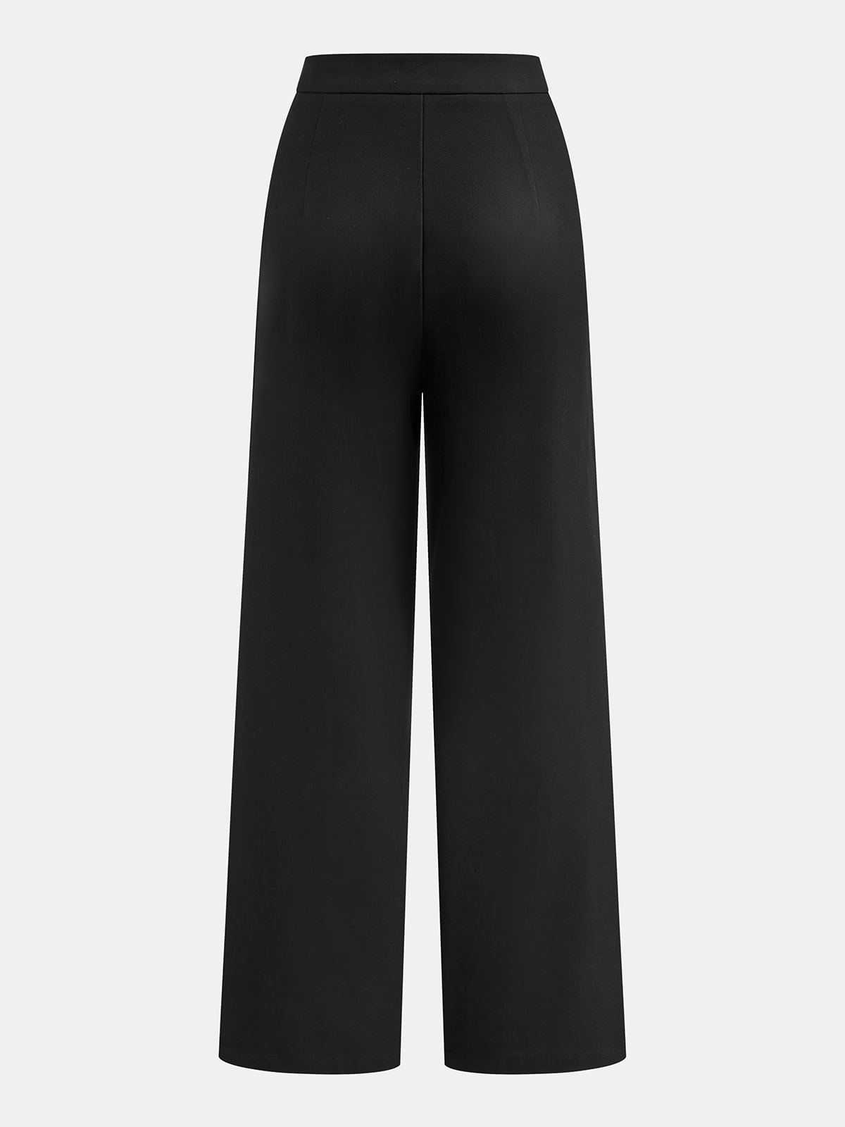 Plissierte Wide-Leg-Hose mit Metalldetail und mittlerer Leibhöhe