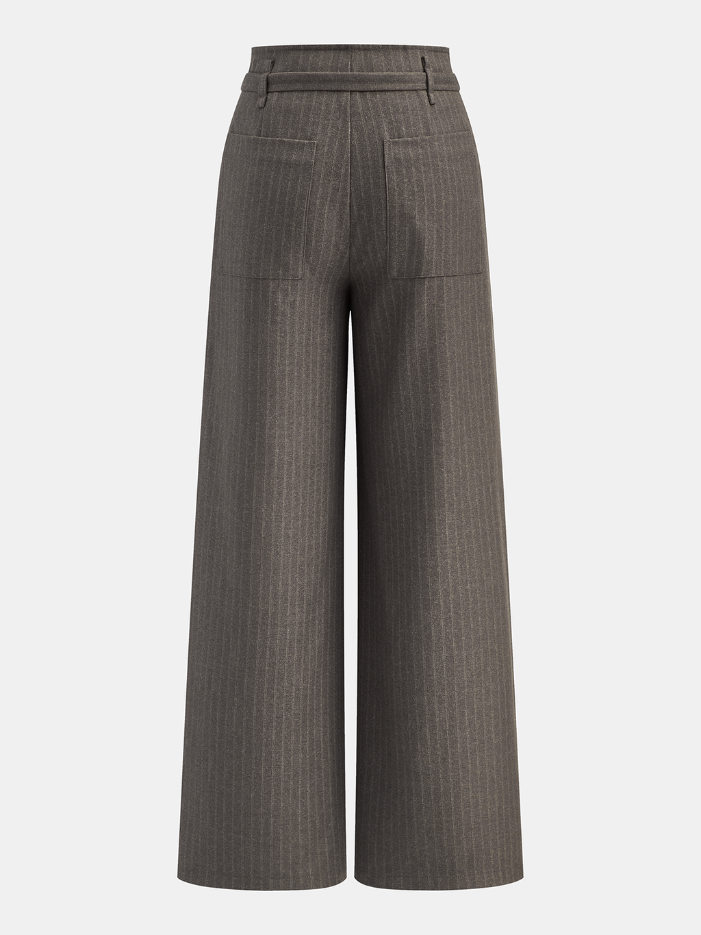 Gestreifte weite Hose mit Gürtel