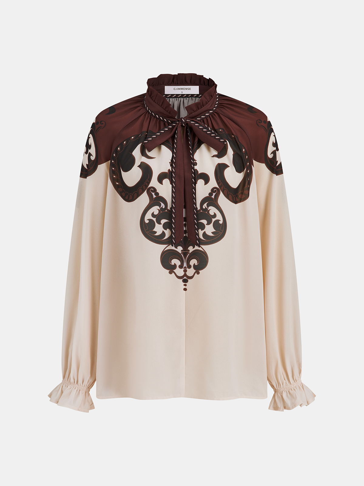 Bedruckte Satinbluse 