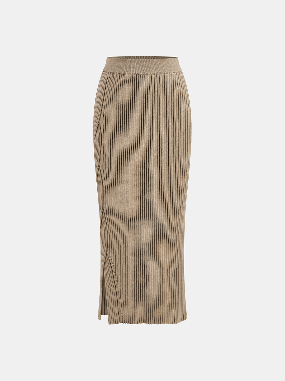 Mock Neck Cross-Over Crop Top and Midi Skirt Set