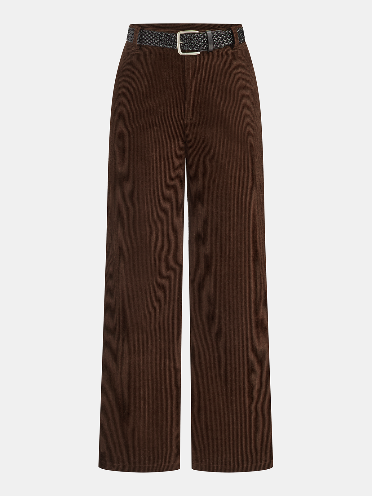Cordhose mit Gürtel und mittlerer Bundhöhe