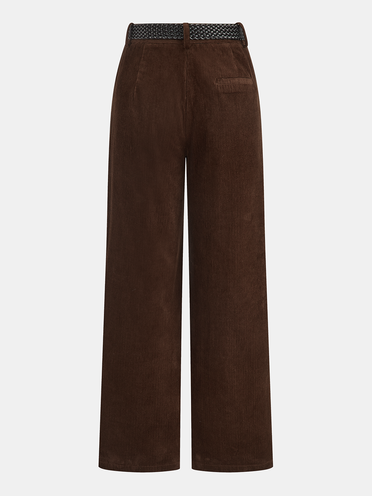 Cordhose mit Gürtel und mittlerer Bundhöhe