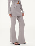 2-in-1 Gerippte Layered Schlaghose