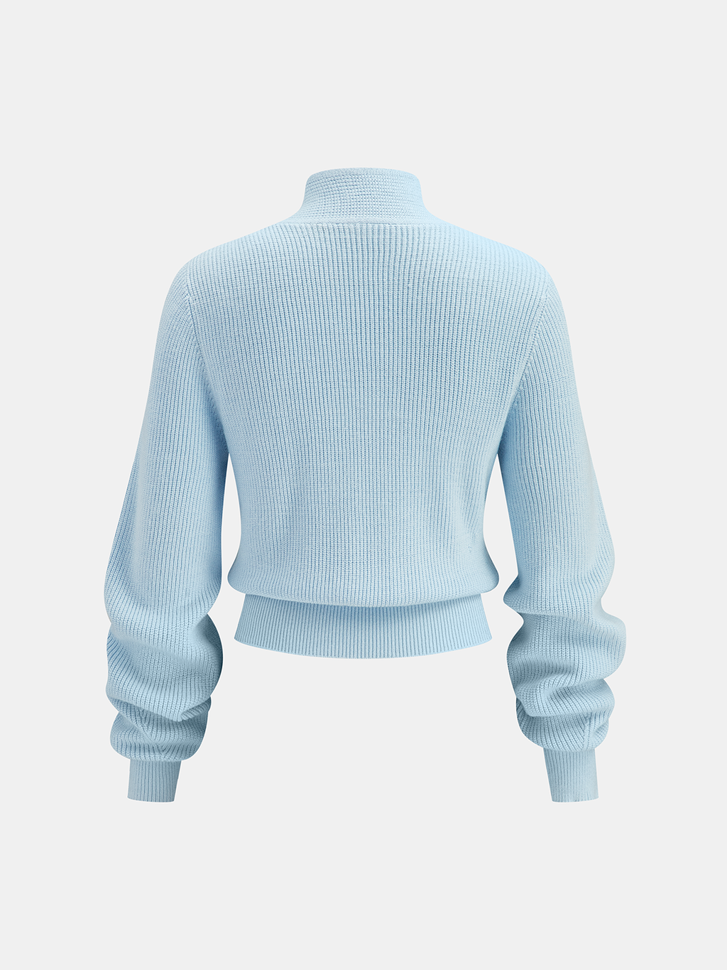 Kurzer Pullover mit Bindekragen