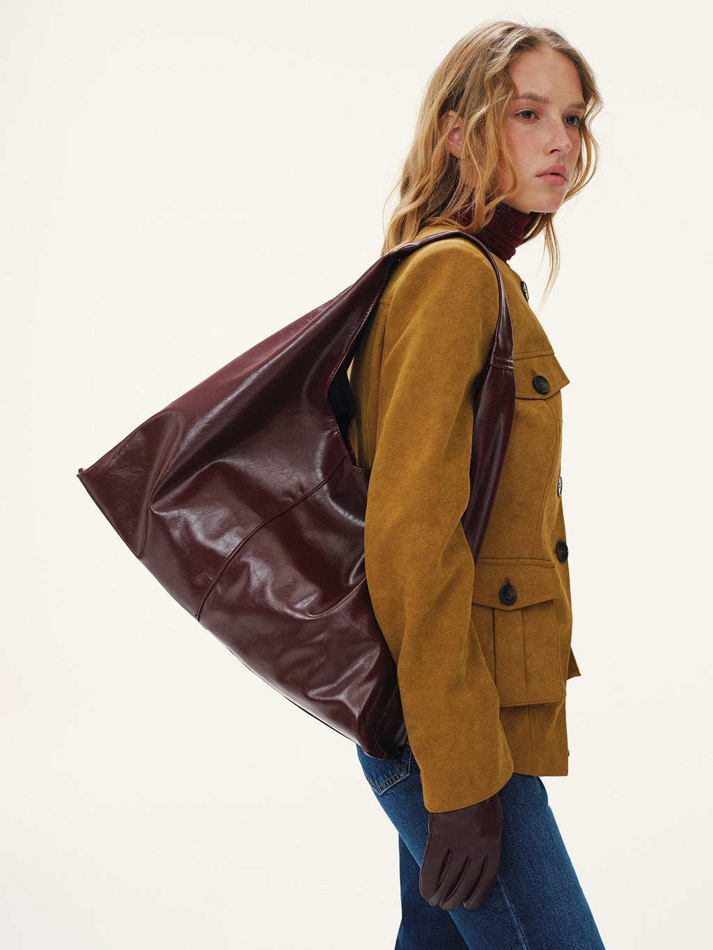 Grand sac fourre-tout en similicuir