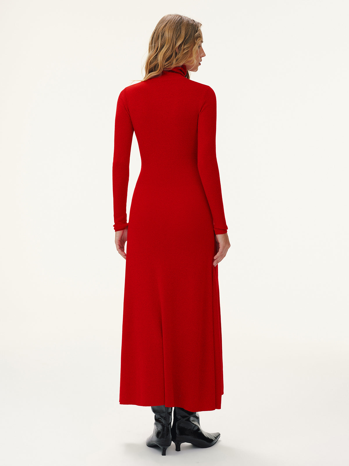 Maxikleid mit Rollkragen aus Wollmischung