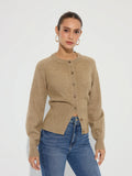 Cardigan en maille à taille cintrée