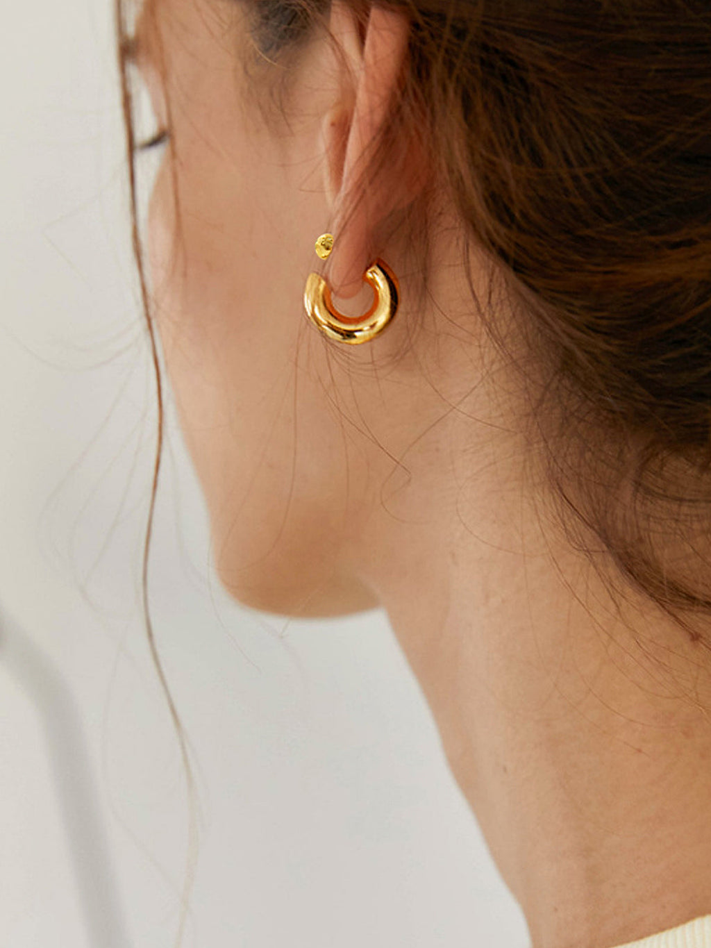 Boucles d'oreilles créoles dorées