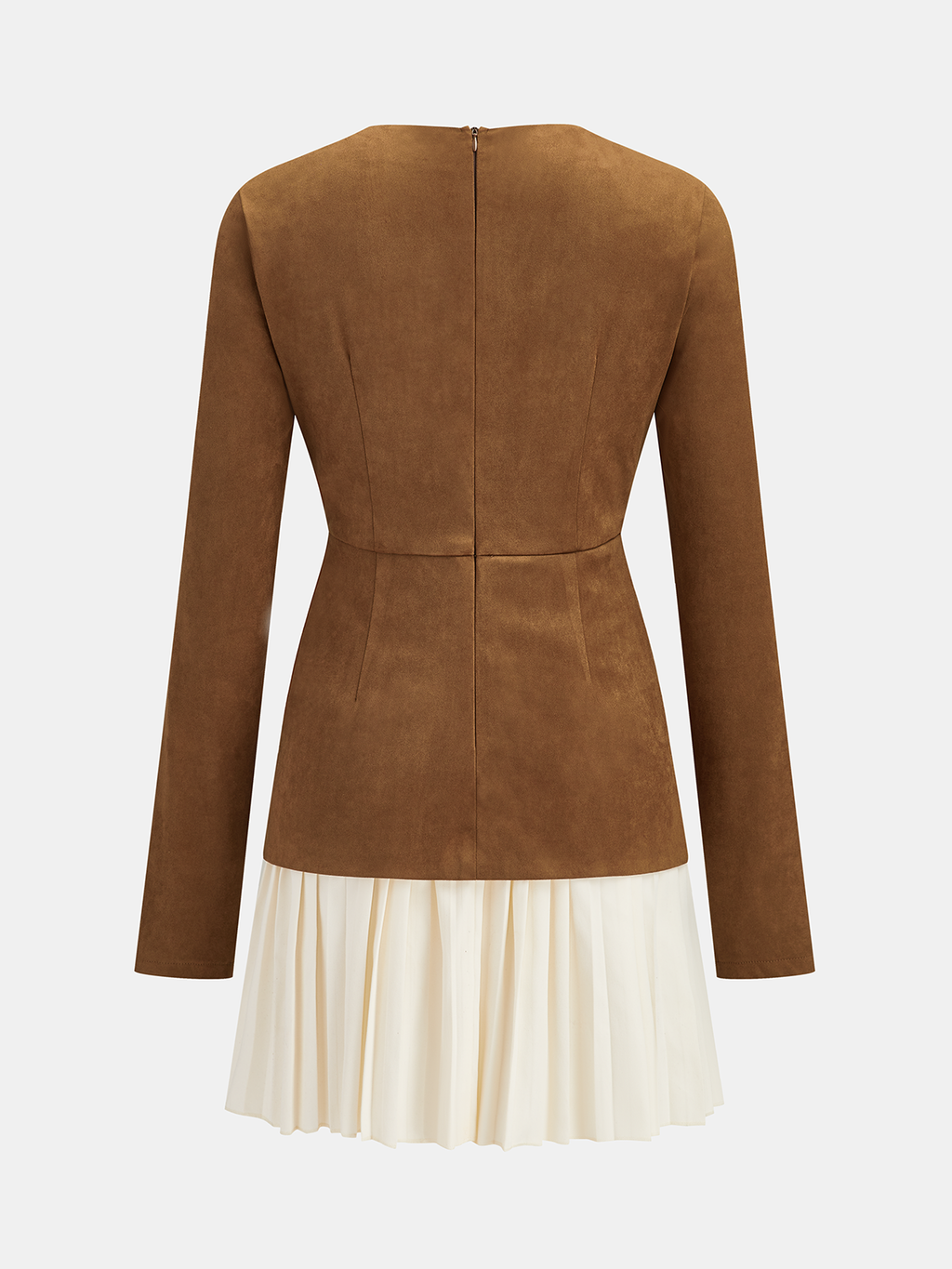 Mini-robe à effet daim avec ourlet plissé