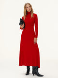 Maxikleid mit Rollkragen aus Wollmischung