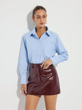 Chemise boutonnée décontractée à manches longues et col.