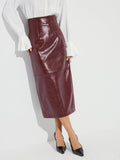Jupe crayon en simili-cuir
