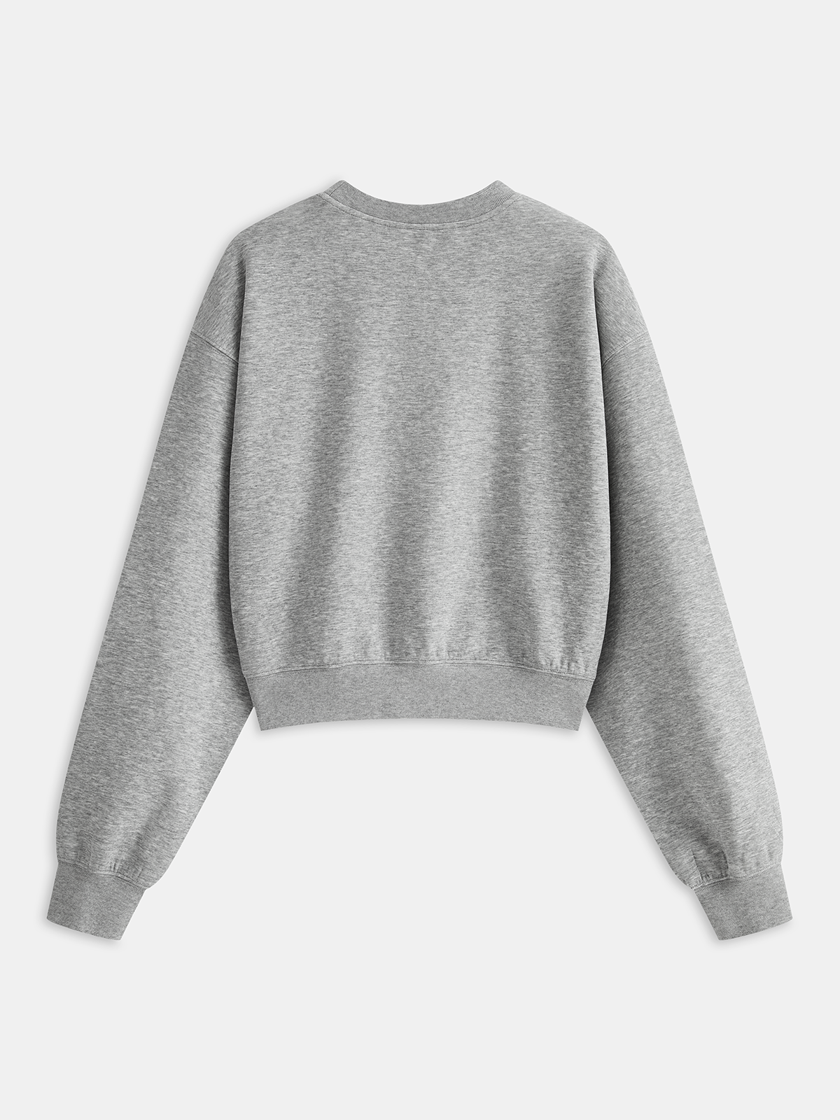 Gecropptes Blumen-Applikations-Sweatshirt