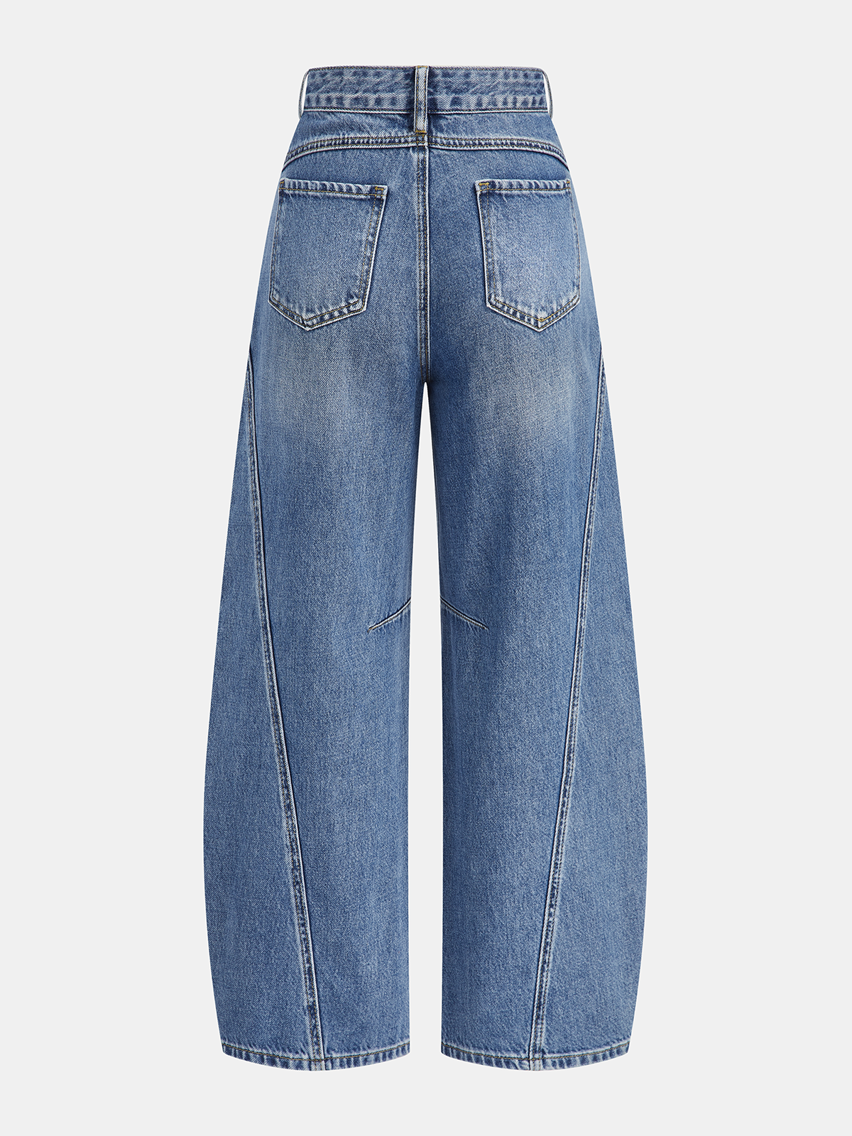 Denim-Jeans mit gekrümmtem Bein