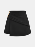 Metall-Detail Asymmetrischer Skort