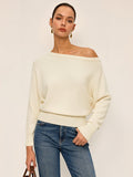 Pull en maille à épaules dénudées