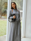 Knit Cut-Out Tie Waist Top and Skirt Set