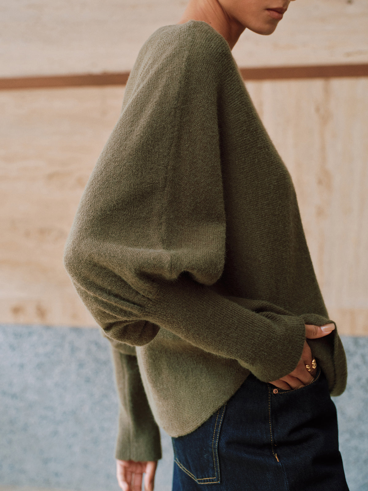 Fledermausärmel-Pullover