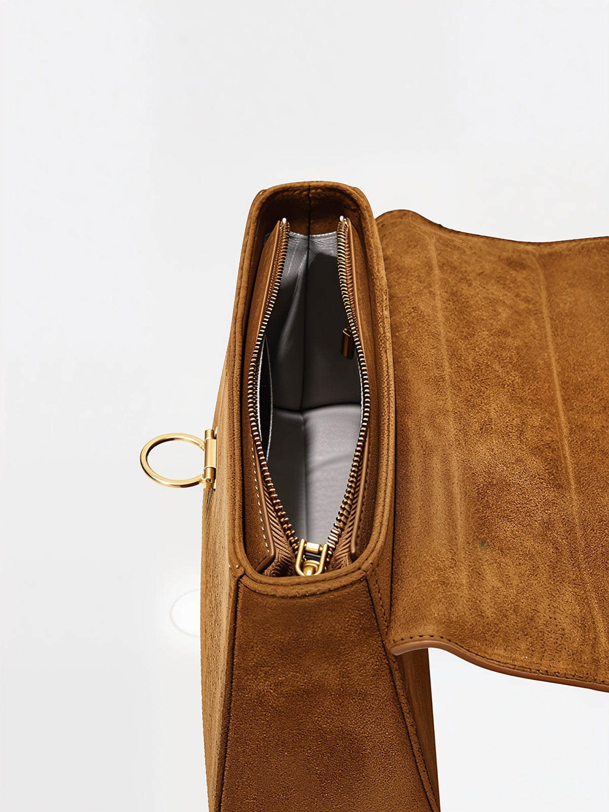 Sac porté main effet daim