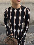 Strick-Top mit geometrischem Muster