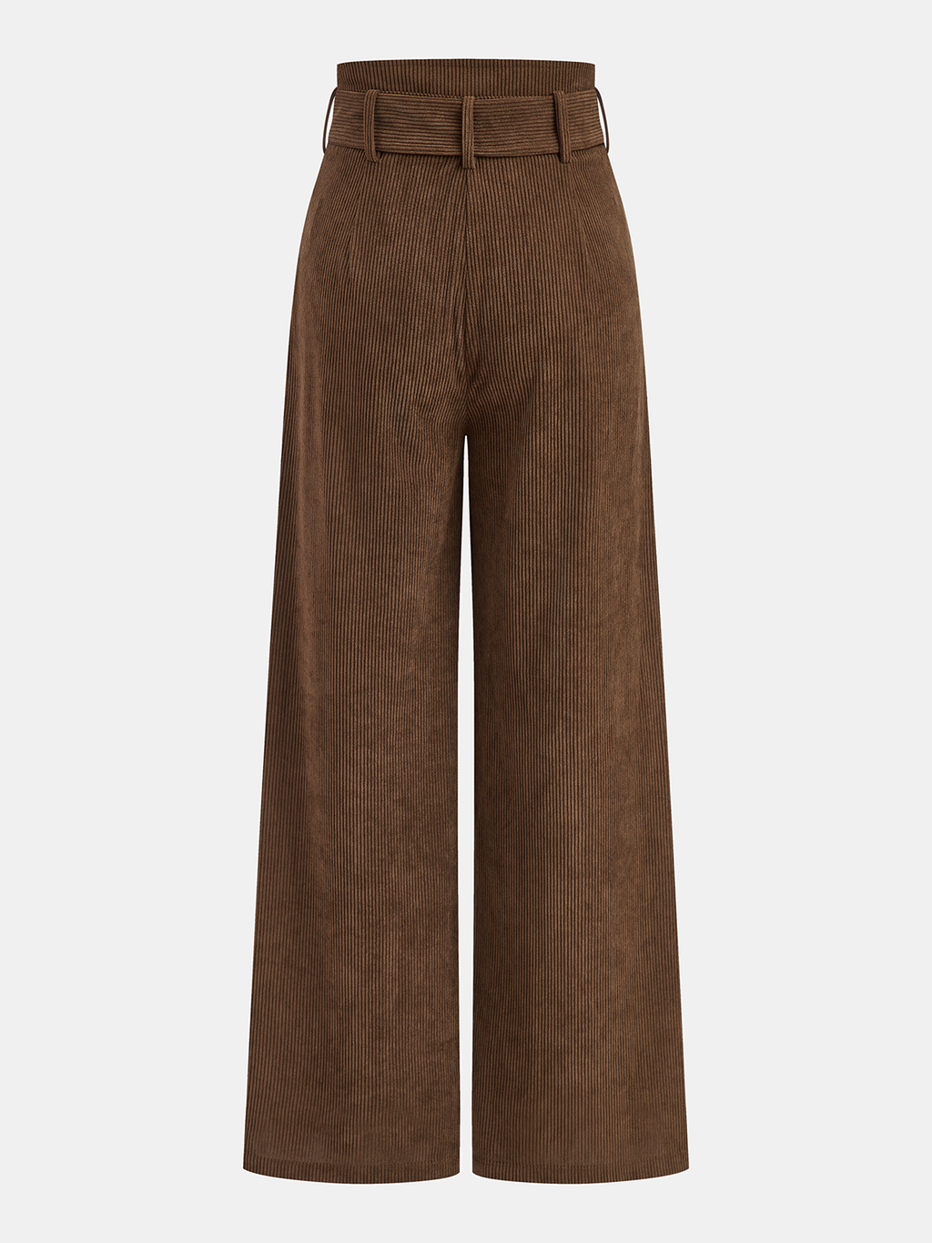Pantalon large en velours côtelé avec ceinture