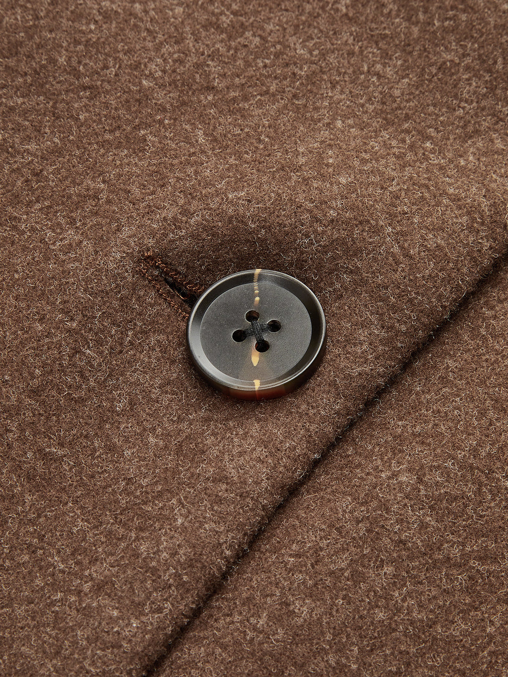 Asymmetric Button Tweed Jacket
