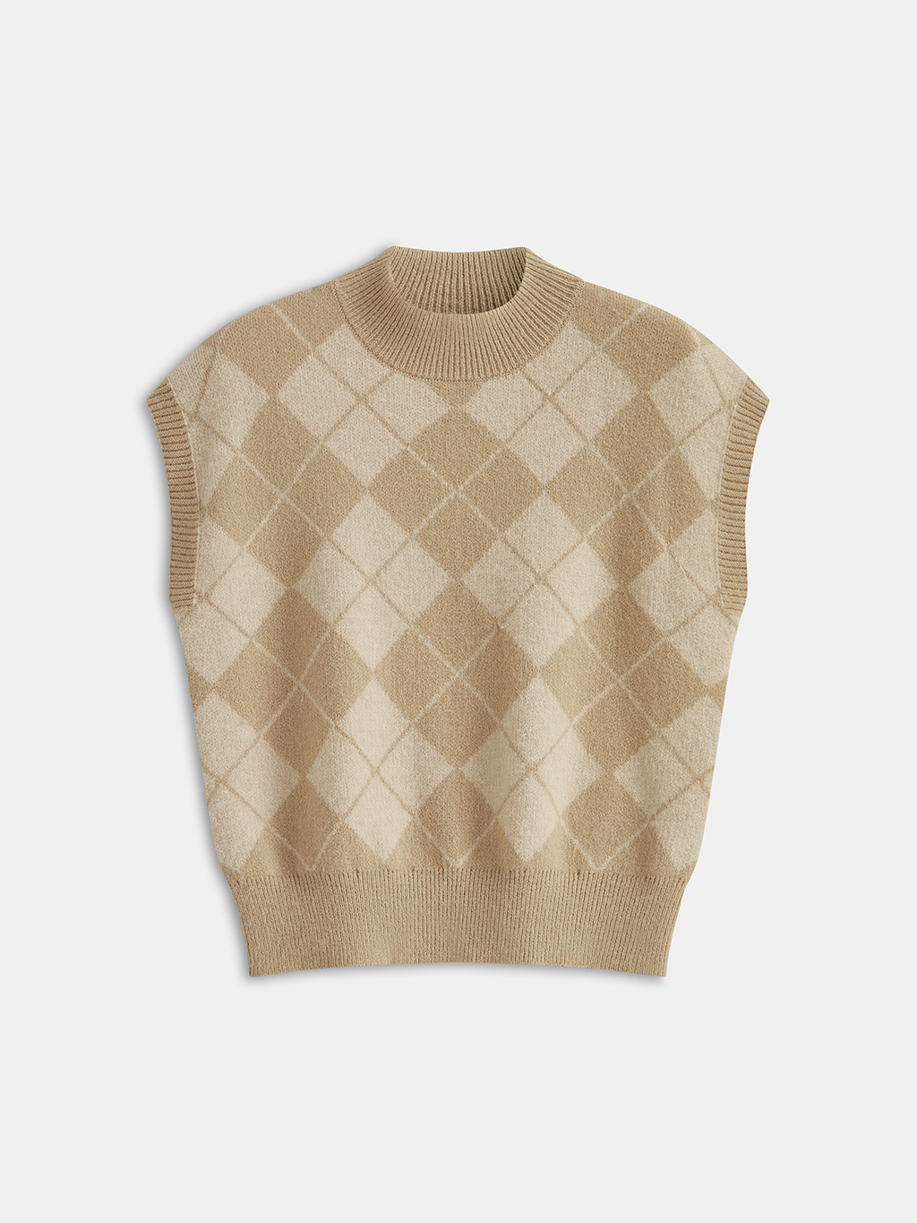 Gilet sans manches en maille losange