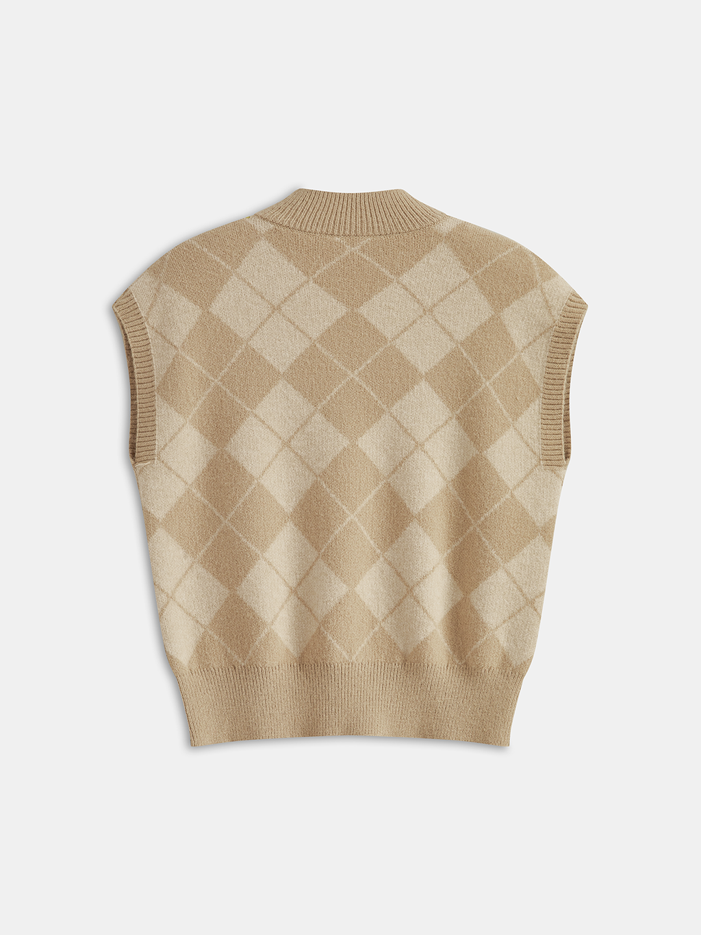 Gilet sans manches en maille losange
