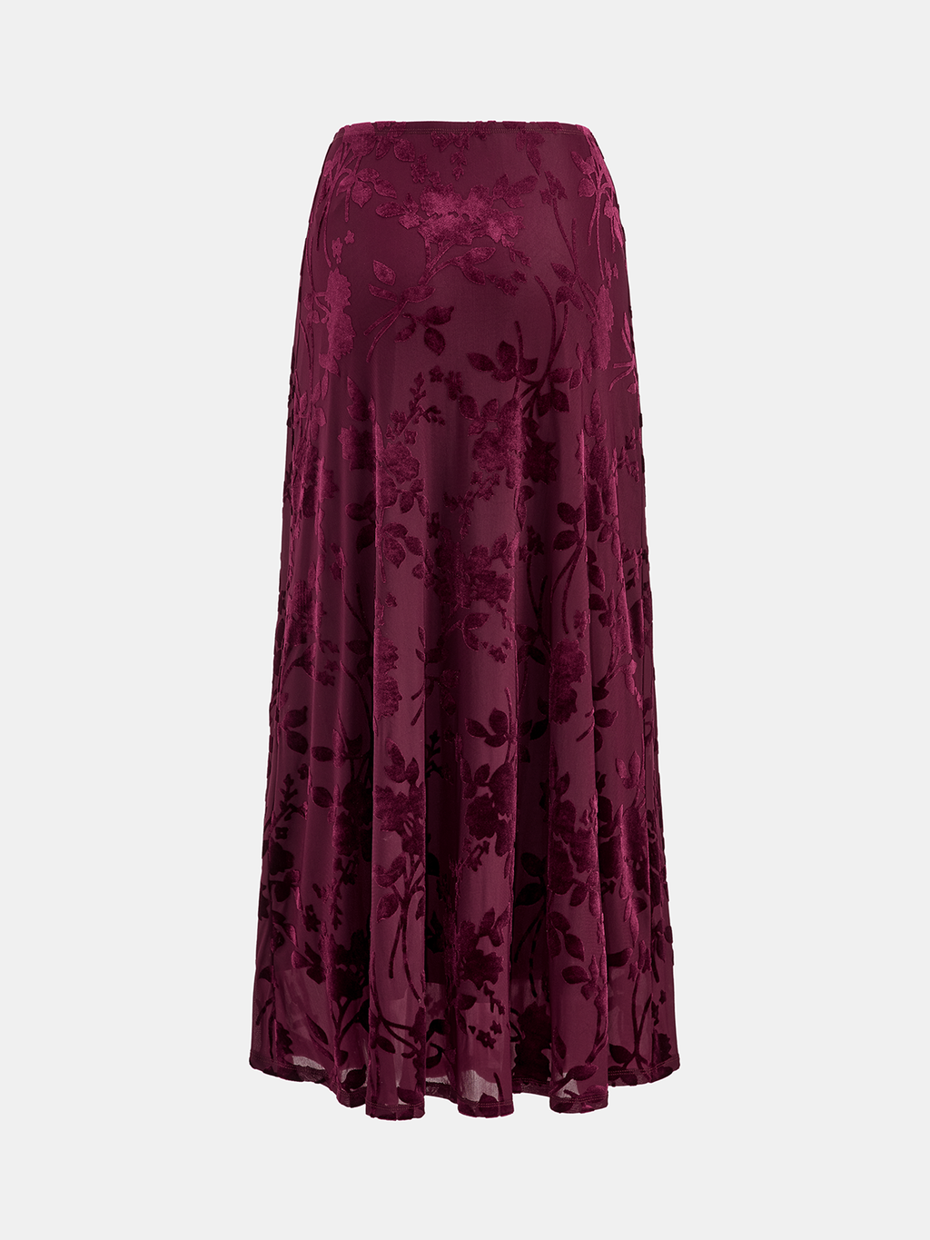 Floral Jacquard Mesh Maxi Skirt