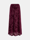 Floral Jacquard Mesh Maxi Skirt
