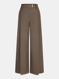 Pantalon plissé ample taille haute