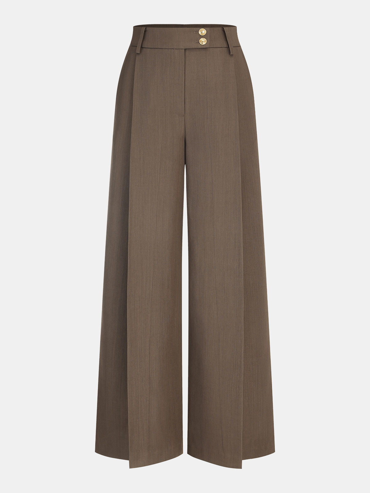 High-Waist Plissée Hose mit weitem Bein