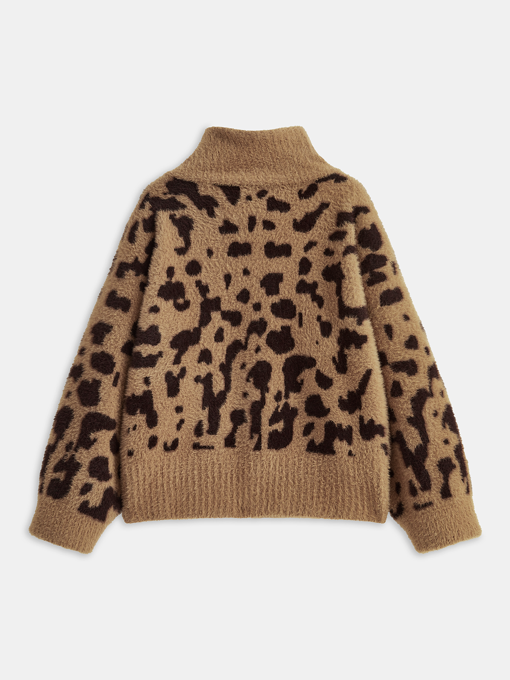 Cardigan en tricot doux imprimé léopard